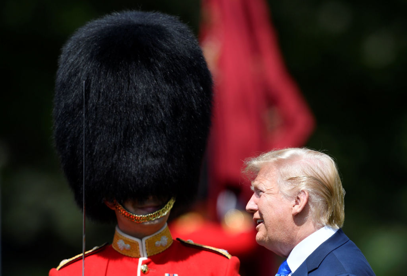 Illustration for article titled Trump Claims He Doesn’t See the Big-Ass Trump Blimp Baby Protesting His Visit in London
